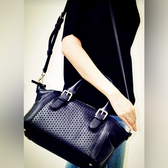 Kate Spade Mercer Isle Small Sloan Black Genuine Leather Satchel Shoulder Bag - Picture 16 of 16